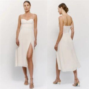 Reformation Juliette Dress - White linen